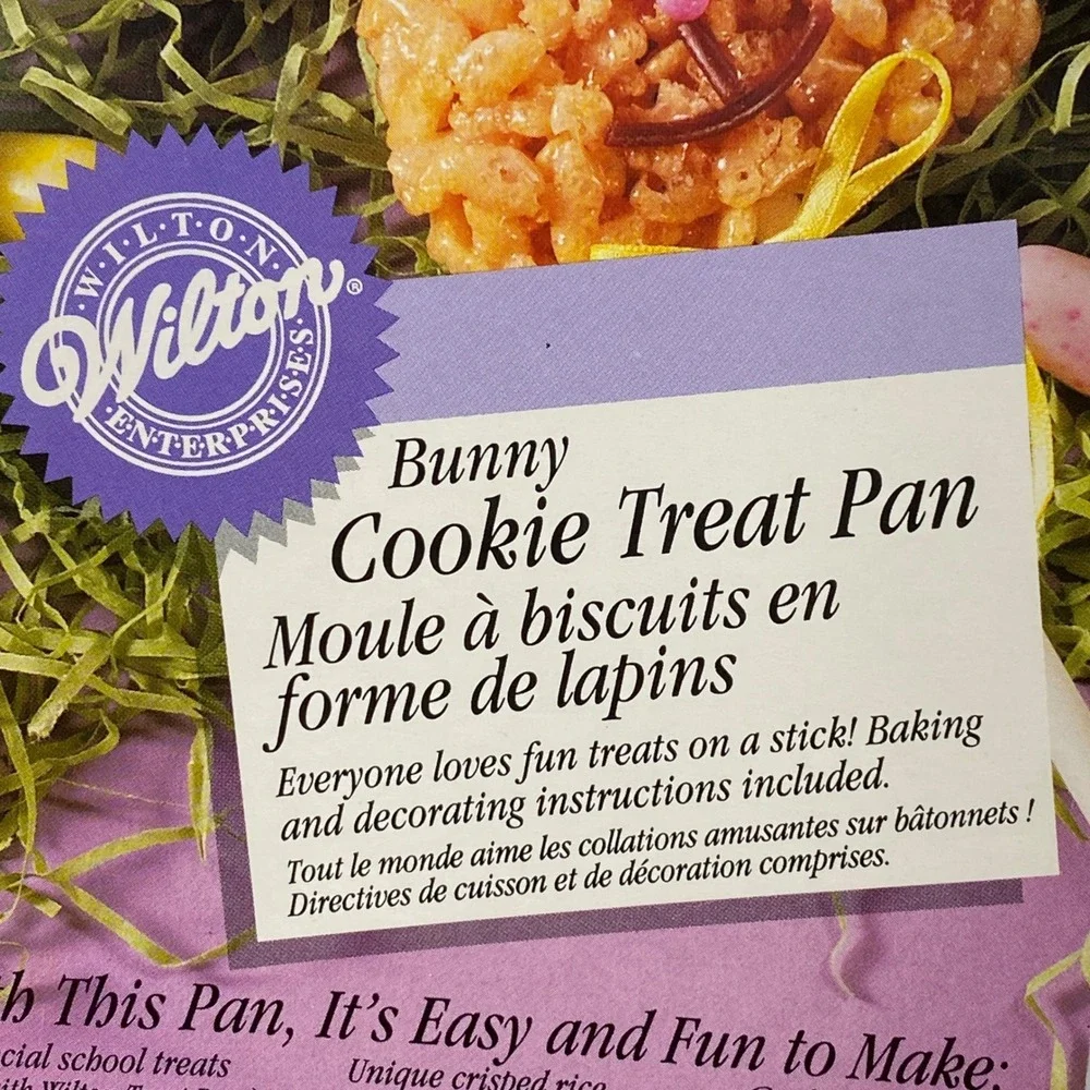 Wilton Bunny Cookie Pan Easter Treat Mold Aluminum 1996 Vintage New Old Stock‎